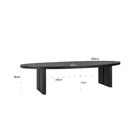 Lilliana Oval 6-8 Seater Dining Table